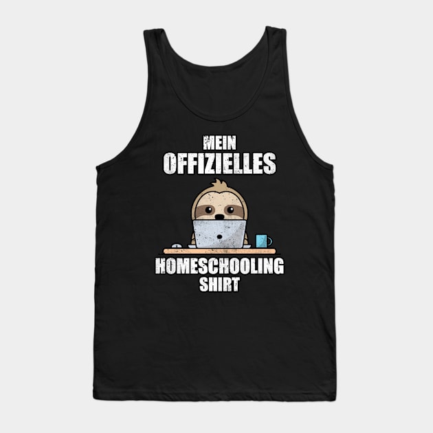 Home Schooling Homeschooling Sloth Tank Top by Schwarzweiss